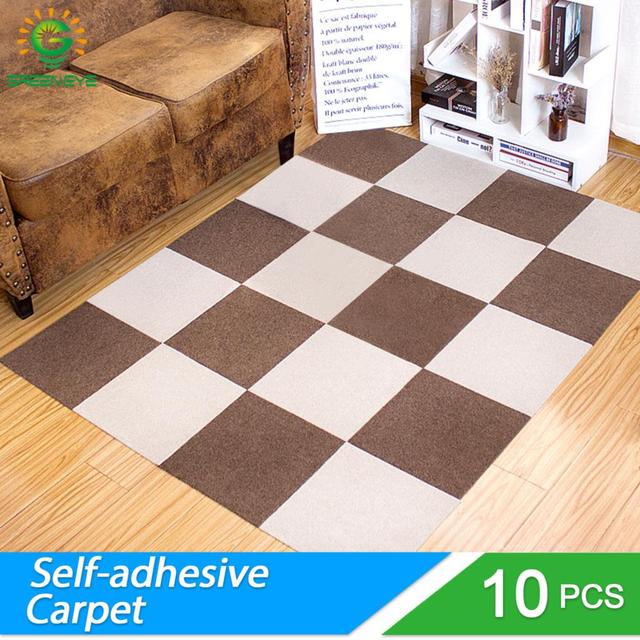 10pcs Self Adhesive Floor Mats, Peel And Stick Floor Tiles Easy  Installation DIY Home Furnishings Indoor Dining Room Carpets - AliExpress